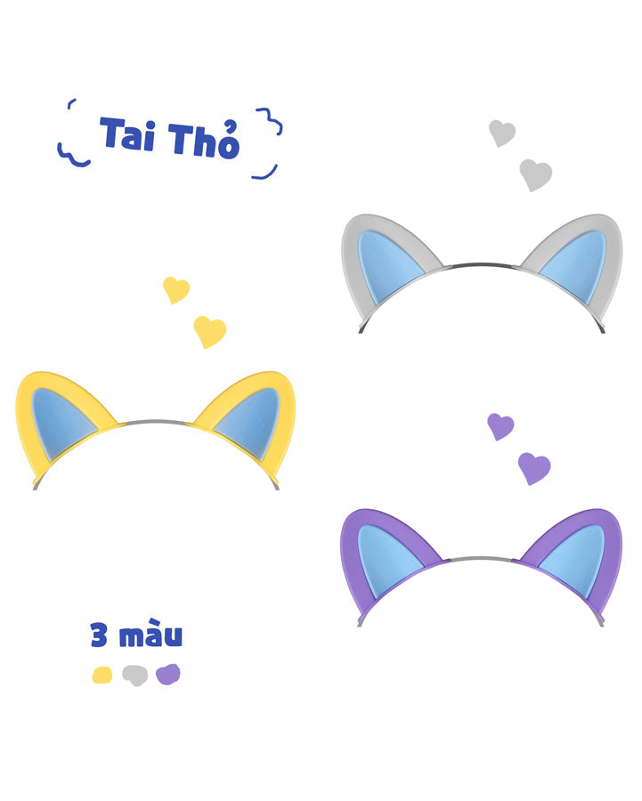 Tai Gấu Tai Thỏ Gắn Mũ