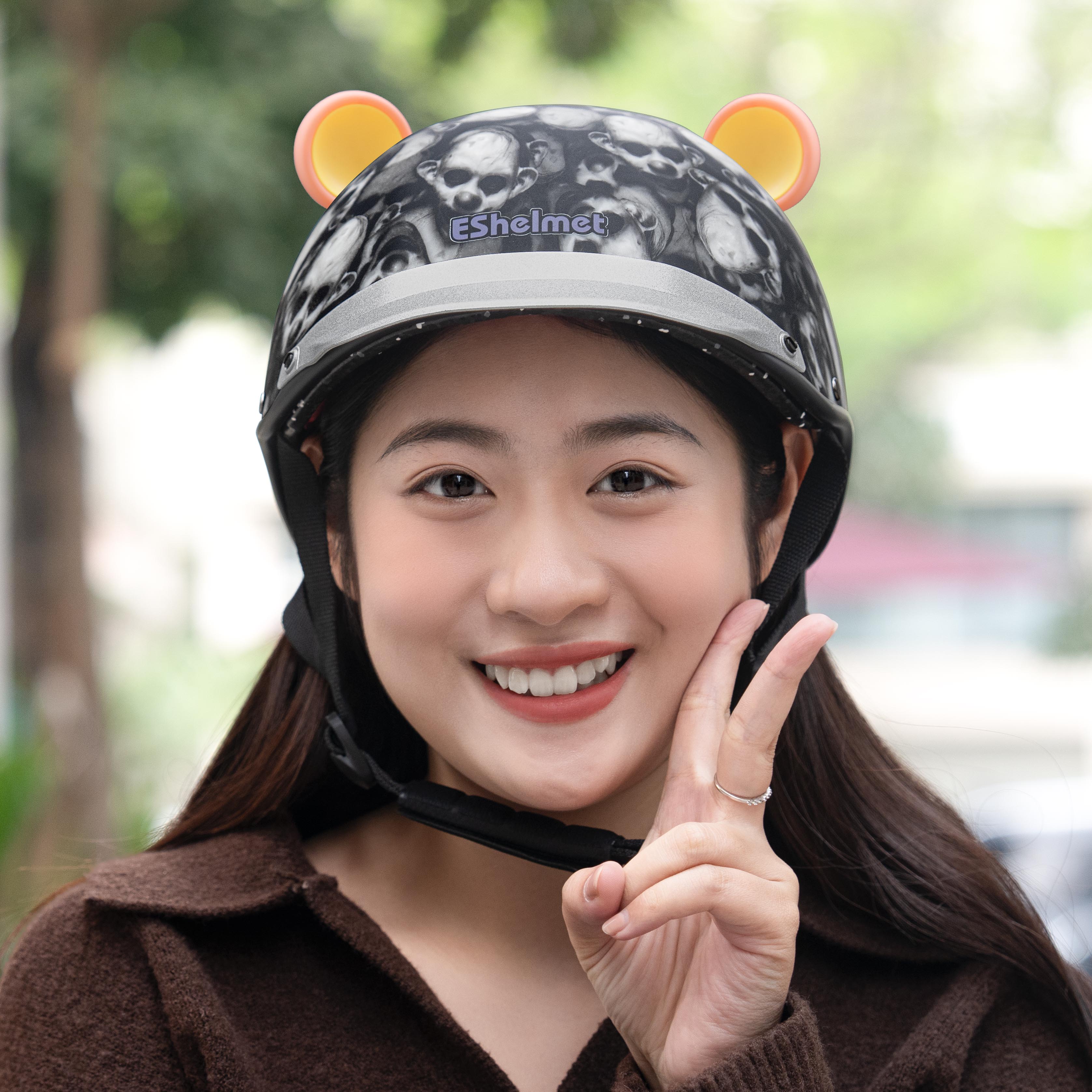 Tai Gấu Tai Thỏ gắn Mũ Bảo Hiểm