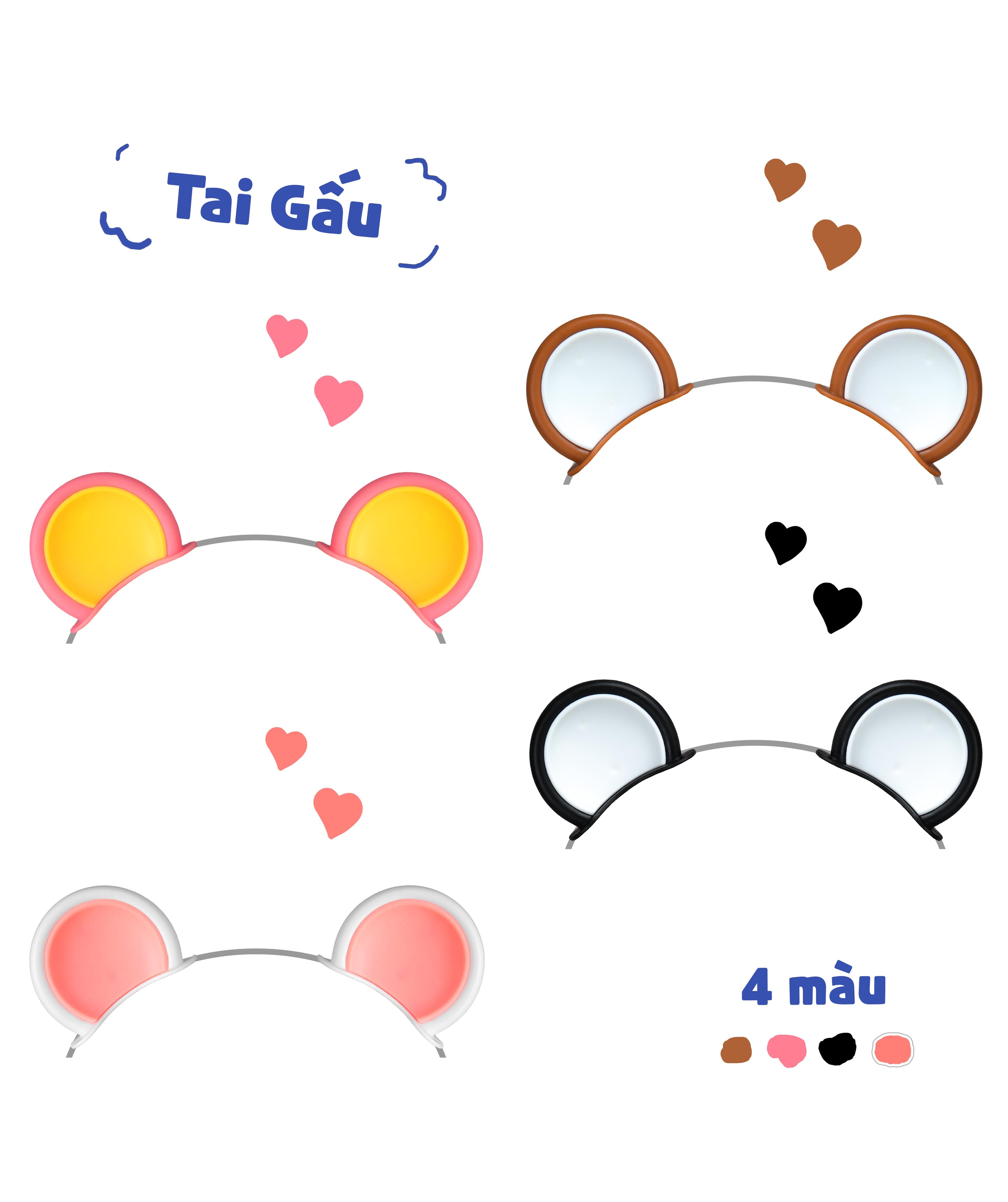 Tai Gấu Tai Thỏ Gắn Mũ